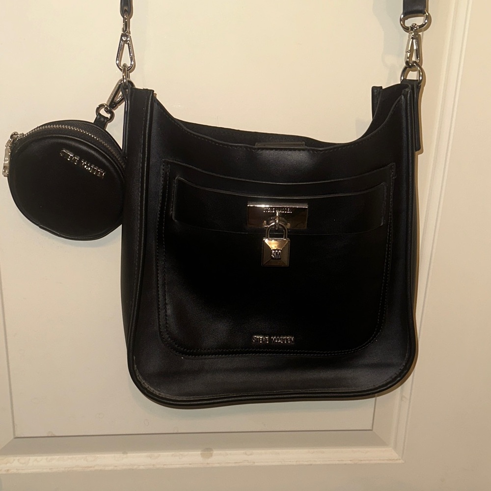 Steve Madden Black Crossbody Bag with Pouch